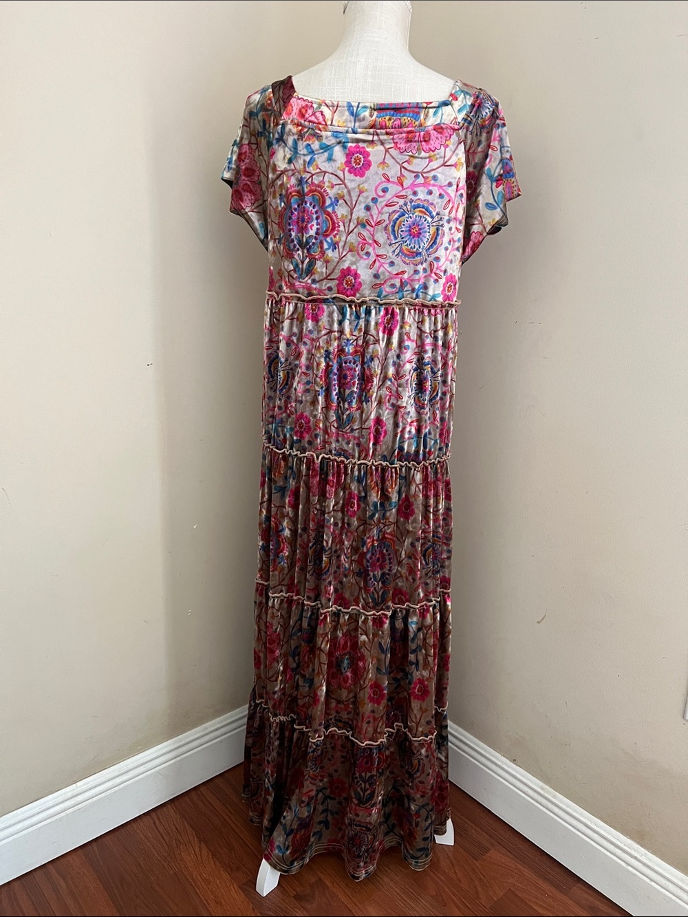 Natural Life Women’s Maxi Multicolor Floral Boho Style Dress Size: M - Picture 2 of 8
